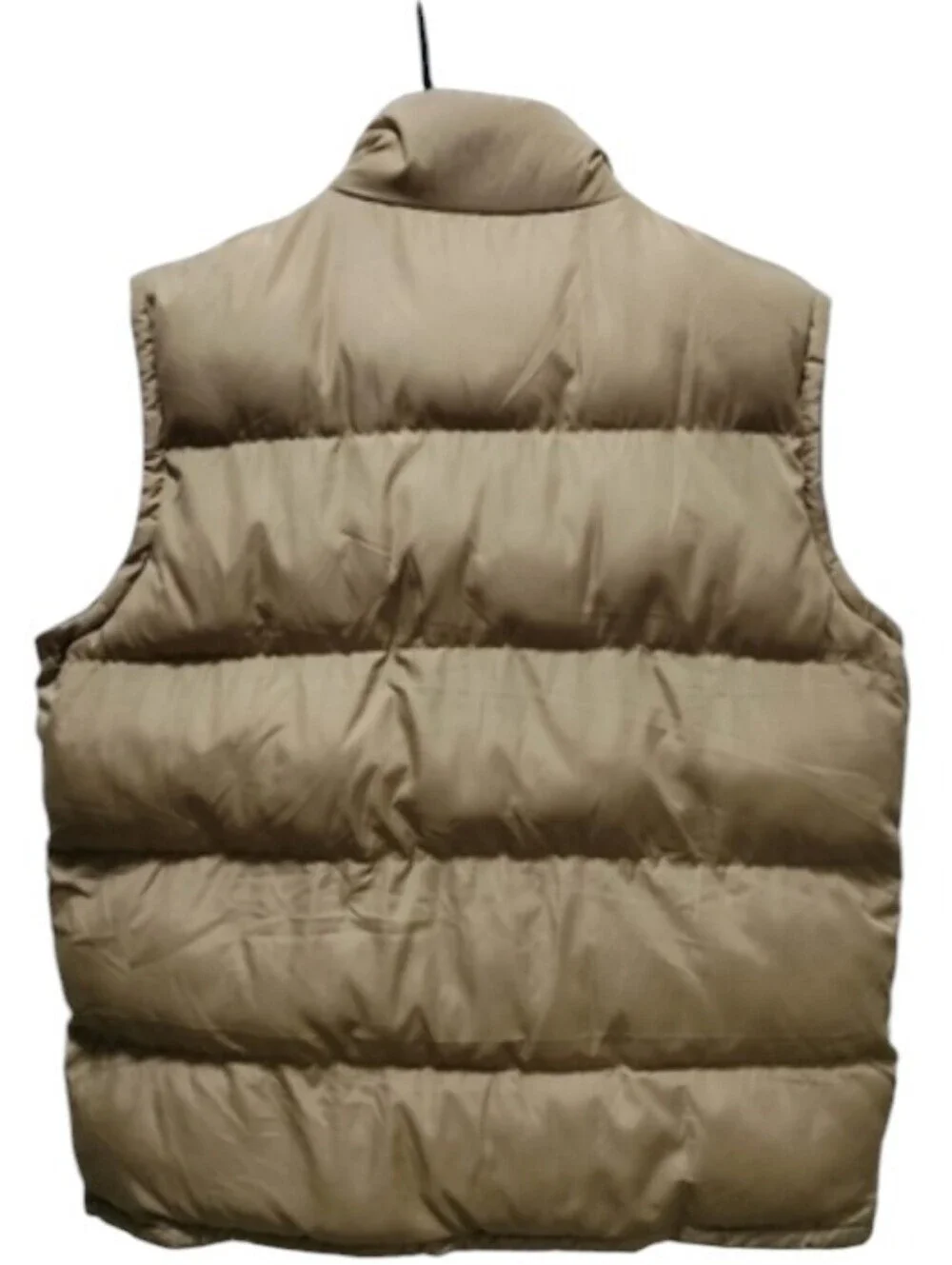 U.S. Polo Assn. Tan Khaki Puffer Vest Plaid Lined Men's Quilted Outerwear Size L